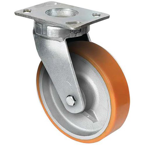 Roulette à Platine Pivotante Ø 250mm - 1200 Kg
