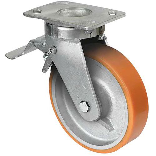 Roulette à Platine Pivotante Ø 300mm - 1300 Kg