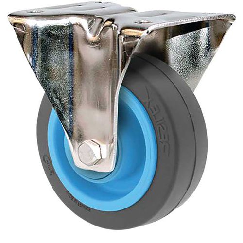 Roulette Inox Résilex à Platine Fixe Ø 100mm - 150kg