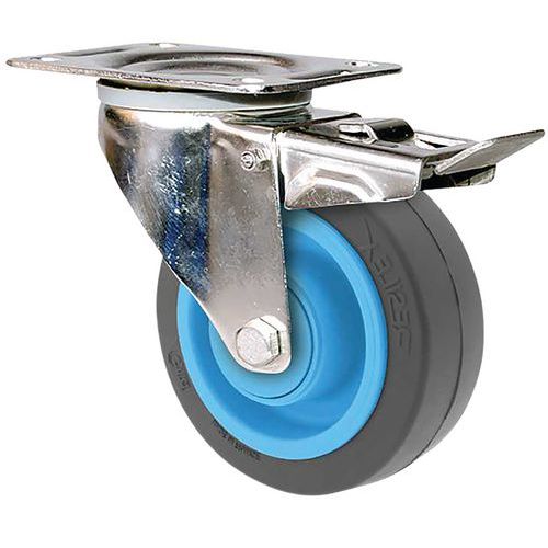 Roulette Mécaninox/résilex Pivotante Ø 200mm - 300 Kg