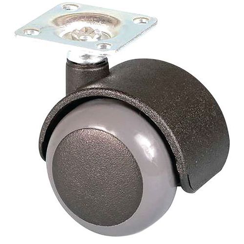 Roulette Polypropylène à Platine Pivotante Ø 50 Mm - 35 Kg
