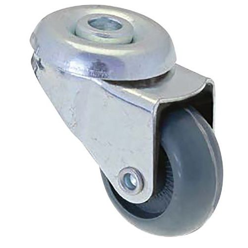 Roulette En Tôle D'acier Avec Caoutchouc Ã˜ 50 Mm - 40 Kg