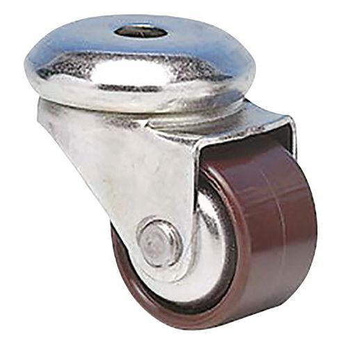 Roulette En Polyamide à Trou Central Pivotante Ã˜ 30mm- 45 Kg