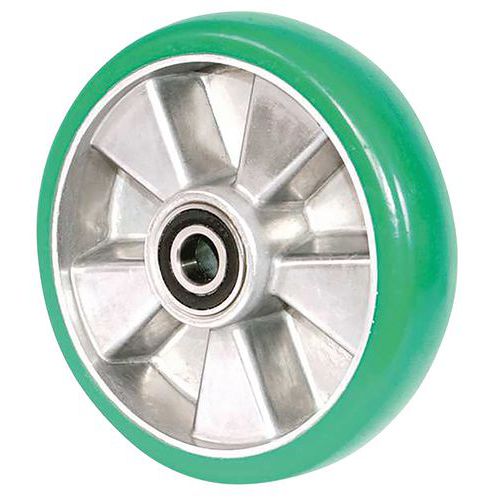 Roue En Polyuréthane Corps Aluminium Alésage 20mm - 350kg