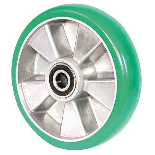 Roue En Polyuréthane Corps Aluminium Alésage 25mm - 750kg
