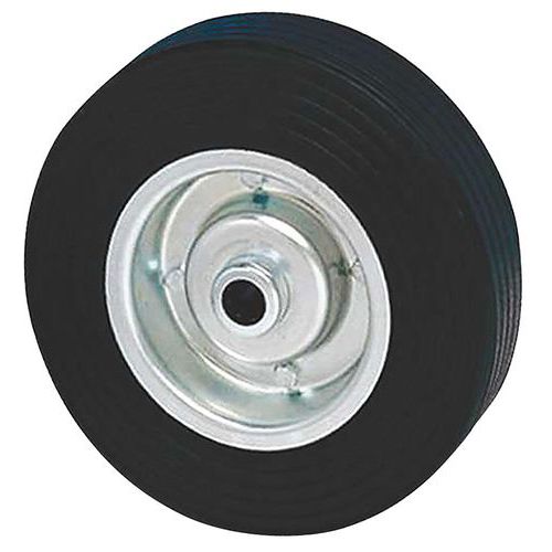 Roue En Caoutchouc Corps Acier Alésage 25mm - 500kg