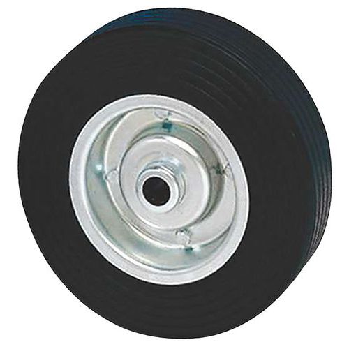 Roue En Caoutchouc Corps Acier Alésage 30mm - 600kg