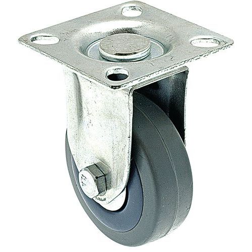 Roulette Souple à Platine Fixe 50 Mm De Ã˜ Ã˜ 50 Mm - 40 Kg