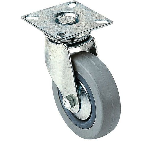 Roulette Souple Pivotante 10mm De Ã˜ 70kg Ã˜ 100 Mm - 70 Kg