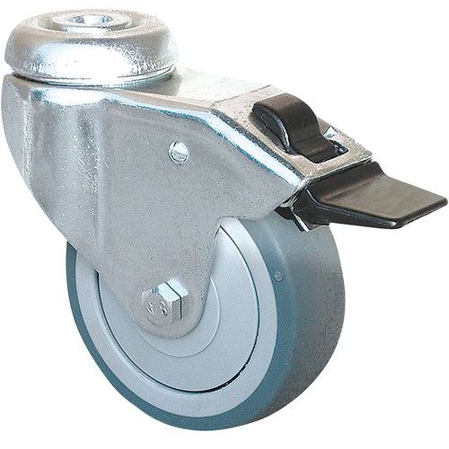 Roulette à Trou Central à Double Blocage Ã˜ 75 Mm - 60 Kg