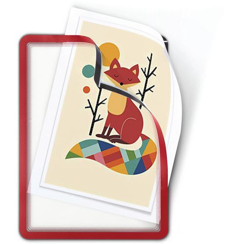 Pochette Magneto Adhésif A4 Rouge