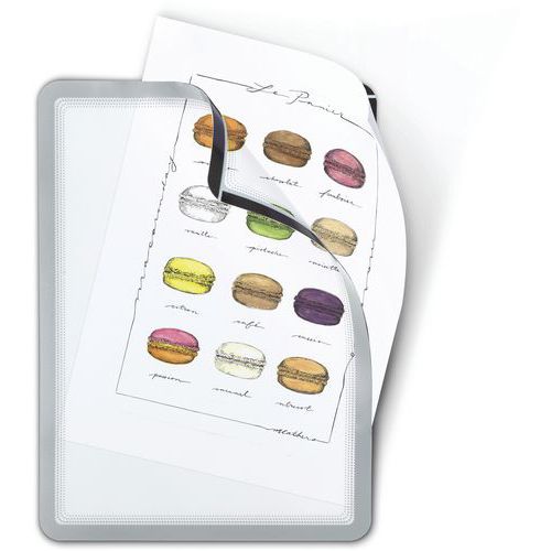 Pochette-cadre D'affichage Magneto Dos Magnétique A4 Gris