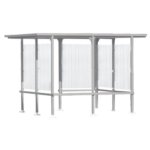 Abri Fumeurs Beaufortain 405 X 244 M+ret.façade 2m Blanc