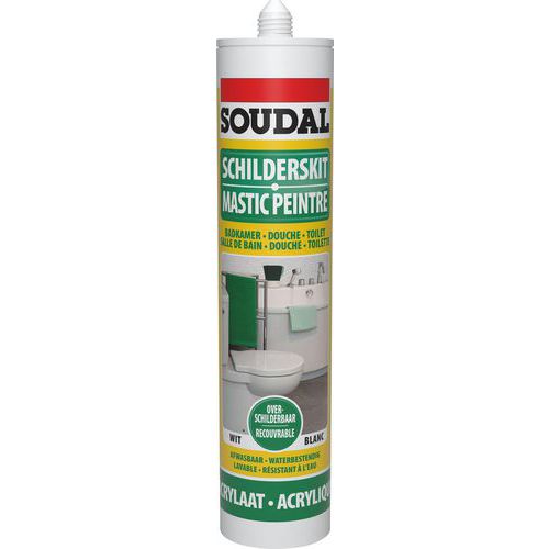 Mastic acrylique peintre spécial pièce humide - Soudal Mastic acrylique peintre spécial pièce humide - Soudal
