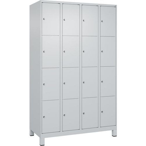 Armoire À Casiers Classic Plus Sur Pieds-16 Casiers-ral7035