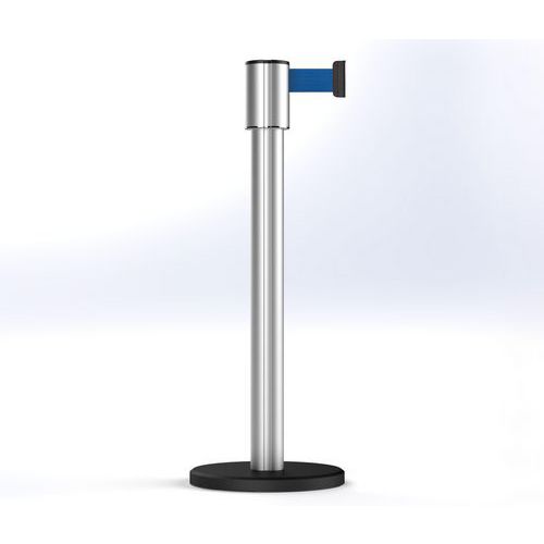 Beltrac - Poteau de guidage Storetrac sangle bleue 10m - Intérieur/Extérieur - 1018mm hauteur - 22kg