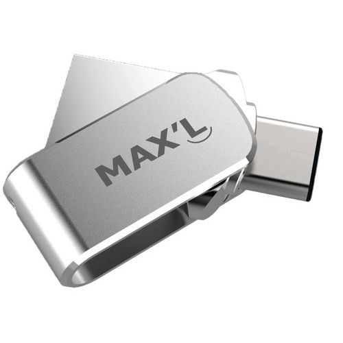 Clé USB DUAL Type-C 3.1 et USB 3.0 16Go Beige Pivotante - Lecture 200 Mo/s
