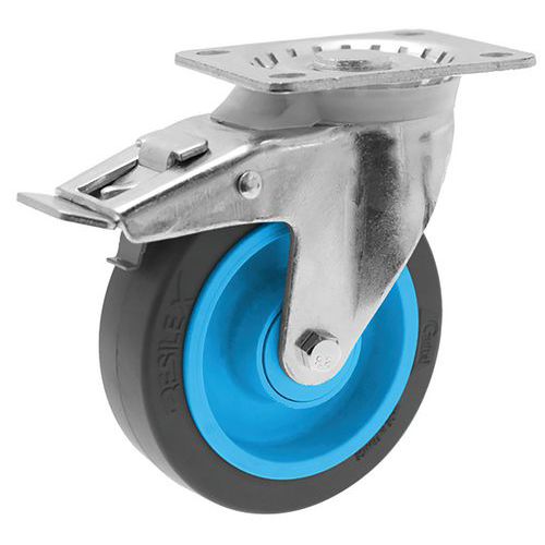Roulette Série Résilex à Platine Pivotante Ø 125mm - 250 Kg