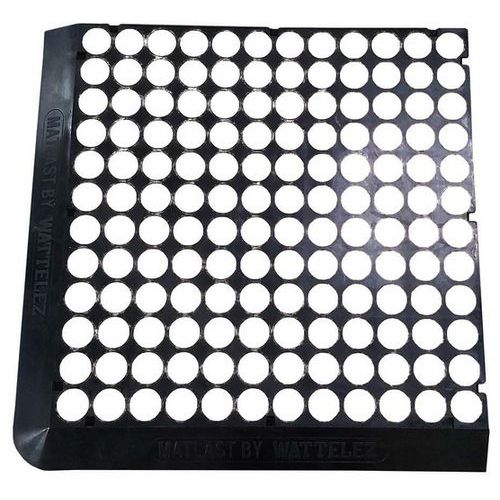 Matlast Noir - 555 X 555 Cm - Pastille Blanche - 2 Bords