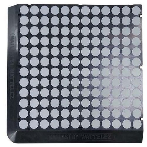 Matlast Noir - 555 X 555 Cm - Pastille Grise - 2 Bords