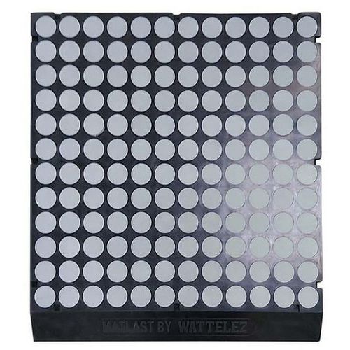 Matlast Noir - 555 X 50 Cm - Pastille Grise - 1 Bord