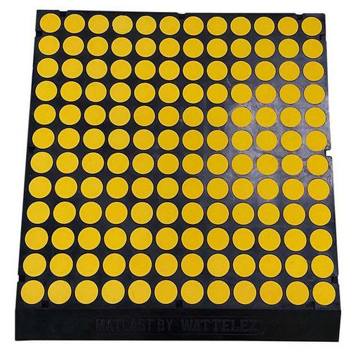 Matlast Noir - 555 X 50 Cm - Pastille Jaune - 1 Bord
