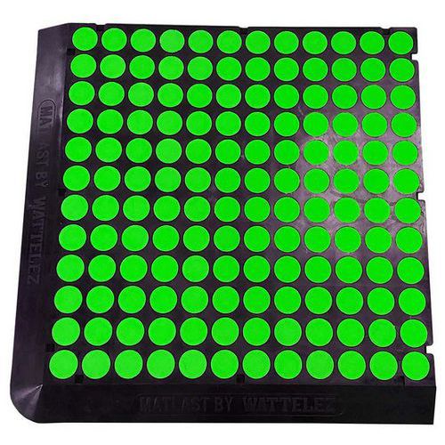 Matlast Noir - 555 X 555 Cm - Pastille Verte - 2 Bords