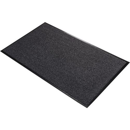 Coba - Tapis d'entrée Cosmo 1,2x1,8m Gris/noir - Polyamide résistant - Idéal accueil intérieur/extérieur