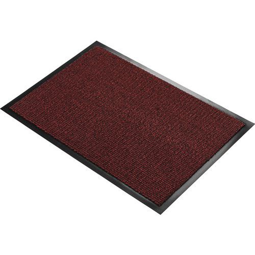Coba - Tapis d'entrée Vyna-Plush 90x100 cm Rouge/Noir - Polypropylène - Résistant Intérieur/Extérieur