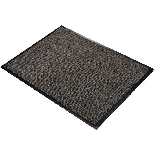 Coba - Tapis d'entrée Vyna-Plush Noir/marron 90x100 cm - Polypropylène résistant - Idéal intérieur/extérieur