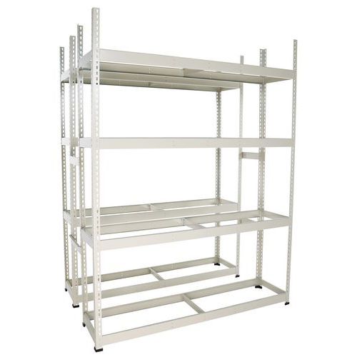 Manutan Expert - Rayonnage pour pneus Rapid 1 - 2440x1830x455 mm - 4 niveaux - Gris - Charge 500kg/niveau