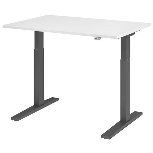 Bureau Électrique Série Xmka 120cm Blanc/anthra