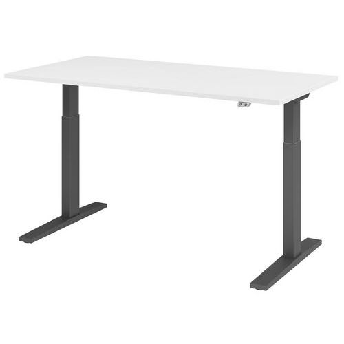 Bureau Électrique Série Xmka 160cm Blanc/anthra