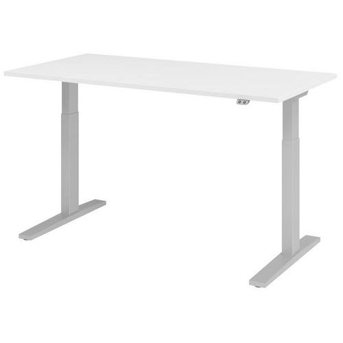 Bureau Électrique Série Xmka 160cm Blanc/alu