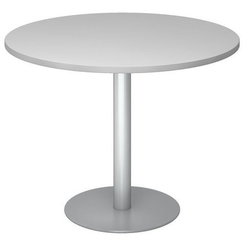 Table De Réunion Ronde 100cm Gris/alu