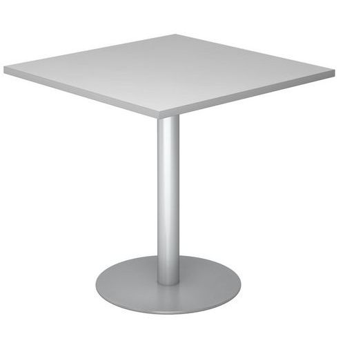 Table De Réunion Carrée 80x80cm Gris/alu