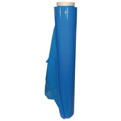 BBA Emballages - Film étirable Cast manuel bleu - 450 mm x 270 m - 23 μm - Silencieux