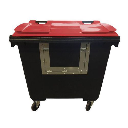Conteneur 770l Gris/rouge Trappe D'accès