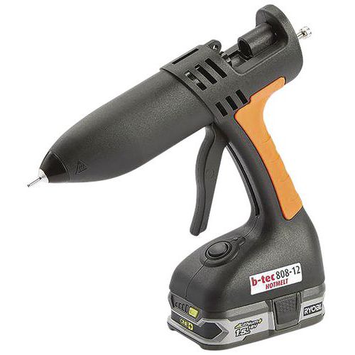 Power Adhesives - Pistolet à colle TEC 808 sans fil - 150W - Ø 12mm - 195°C - Idéal pour tous travaux