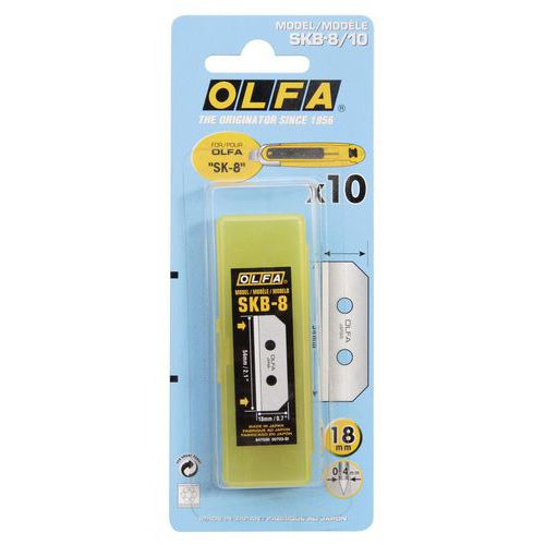 Lot de 10 - Etui De 10 Lames 18mm Pour Cutter Sk-8 - Olfa