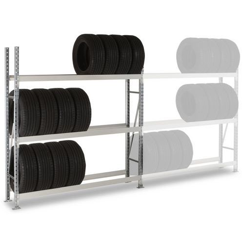 Manorga - Rayonnage pour pneus Epsivol Départ - 2000x1500x400mm - 3 Niveaux - Galvanisé - Acier - Charge 4500kg