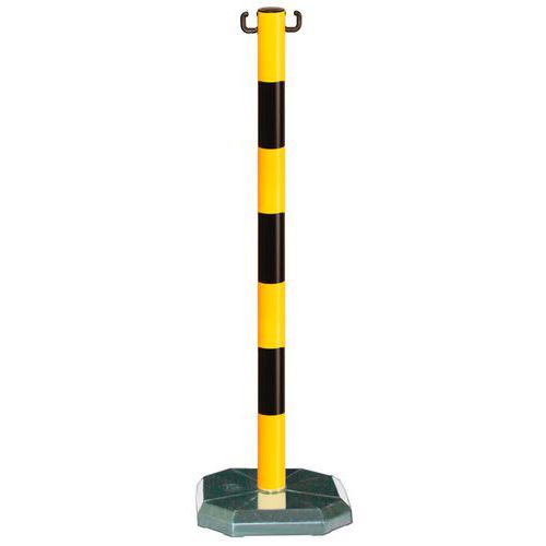 Croso - Poteau PVC Lesté Jaune/Noir - 3,5 Kg - Signalisation Sécurité Voirie