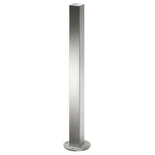 Croso - Poteau Inox 70x70mm Tête Plate sur Platine - Argent - Voirie Robuste et Durable