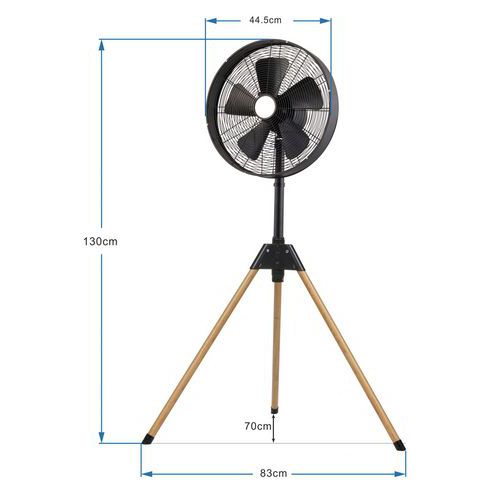 Ventilateur sur pied métal noir et bois Forest Taurus Alpatec — free download