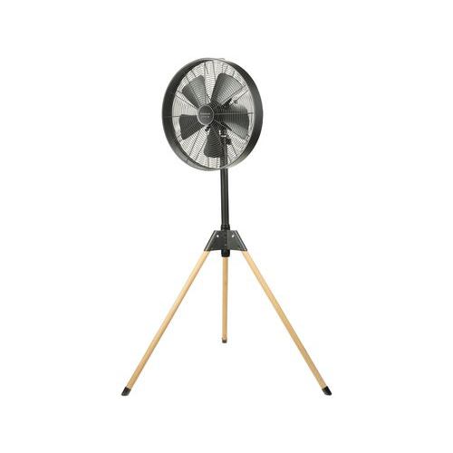 Forest - Ventilateur Sur Pied Métal Noir & Bois Diam. 40 Cm