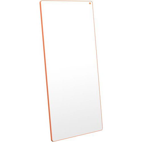 Nobo - Tableau blanc portable Move & Meet 1800x900mm - Acier - Cadre Orange - Idéal pour réunions et présentations