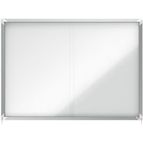 Nobo - Vitrine d'intérieur magnétique 18 x A4 - Aluminium Blanc - 970x1355mm - Affichage sécurisé