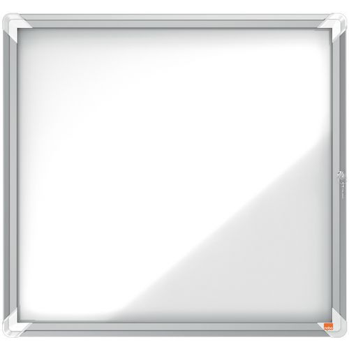 Nobo - Vitrine d'extérieur Magnétique 6 x A4 Blanche - Aluminium - 755x690mm - Sécurisée et Durable
