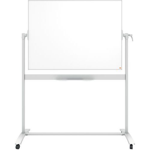 Nobo - Tableau blanc magnétique mobile 120 cm x 90 cm - 2 faces laquées - Aluminium