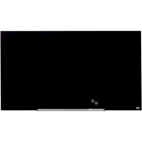 Nobo - Tableau magnétique en verre noir 126 x 71.1 cm - Surface effaçable et durable